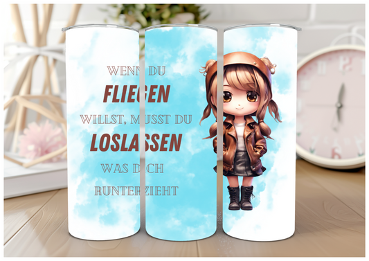Thermobecher 570 ml Edelstahl Doppelwand – FLIEGEN